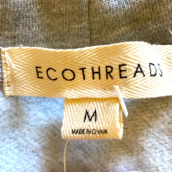 ECOTHREADS 🩶GRAY🩶 FLEECE CARDIGAN OPEN FRONT SIZE MEDIUM 🌟NWT🌟 - Picture 11 of 15